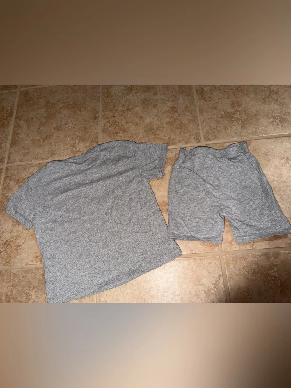 Gray 'Butterfly' Kids Tee & Shorts Set